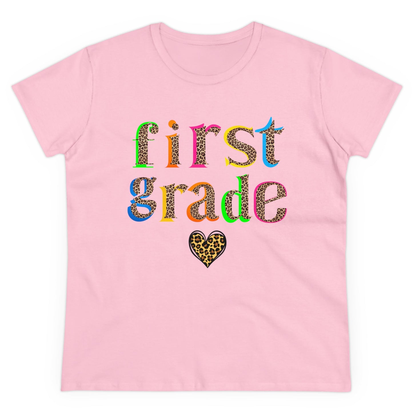 First Grade Cheetah Print Tee Tee