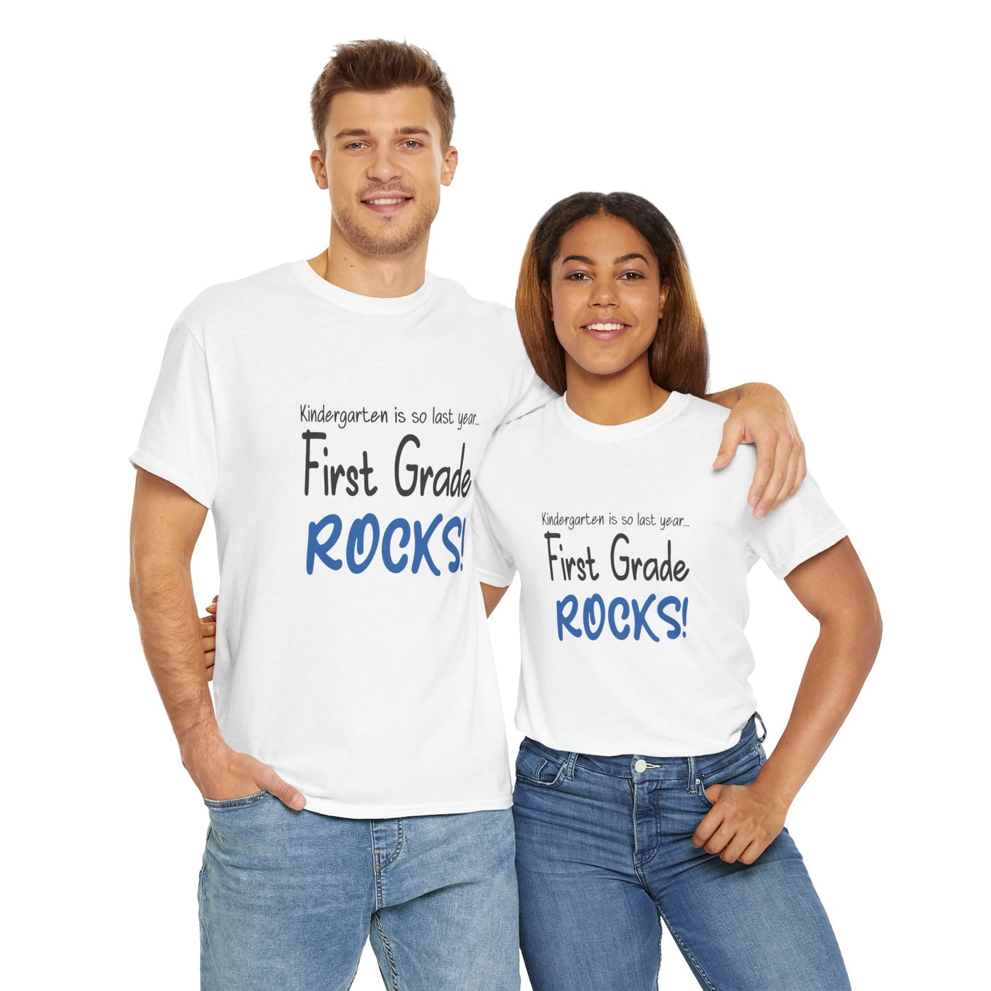 First Grade Rocks Cotton Tee