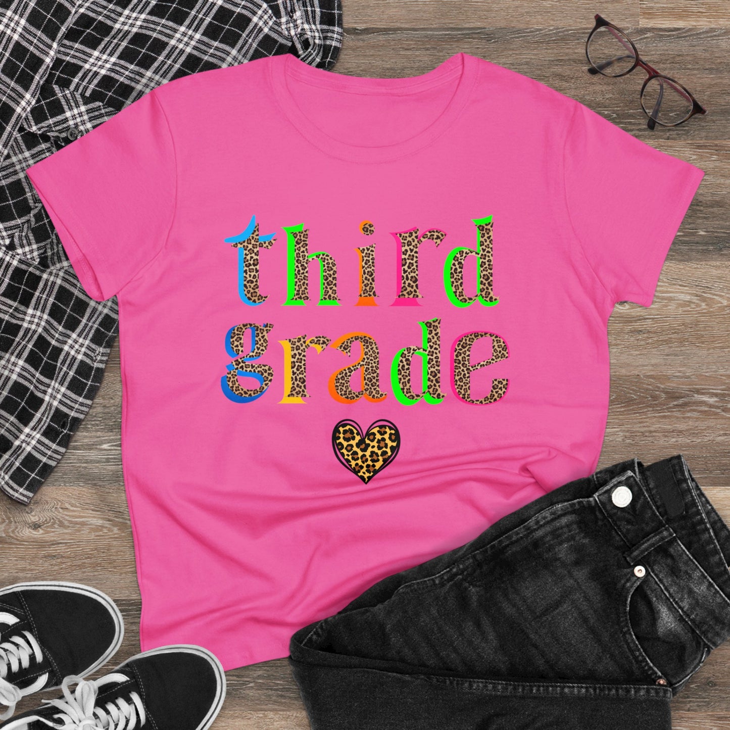 Third Grade Cheetah Print Tee