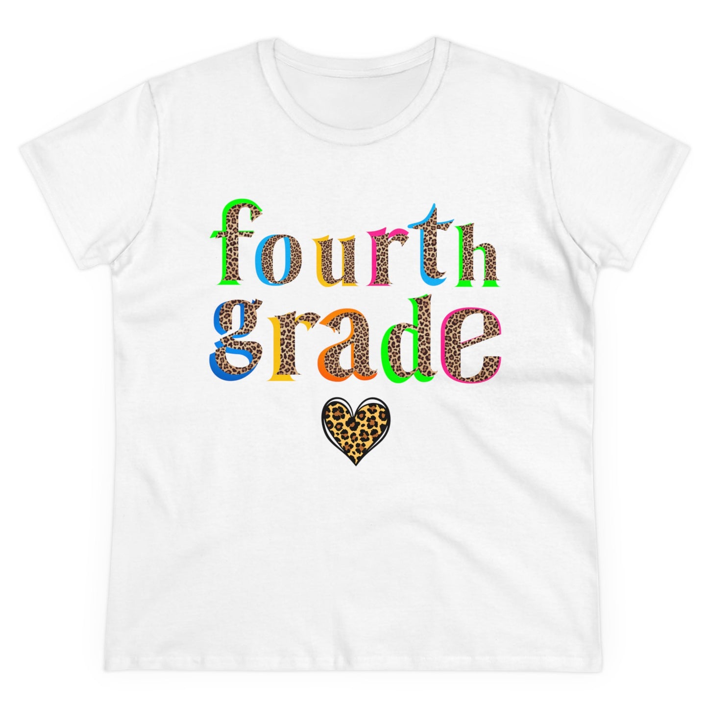 Fourth Grade Cheetah Print Tee