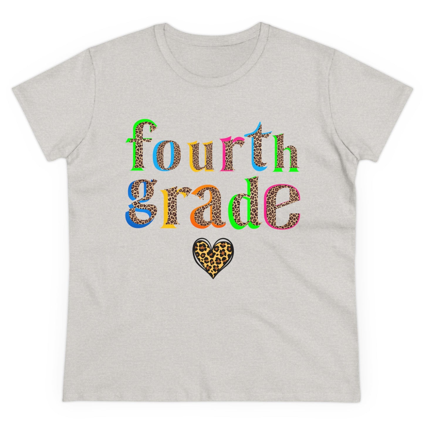 Fourth Grade Cheetah Print Tee