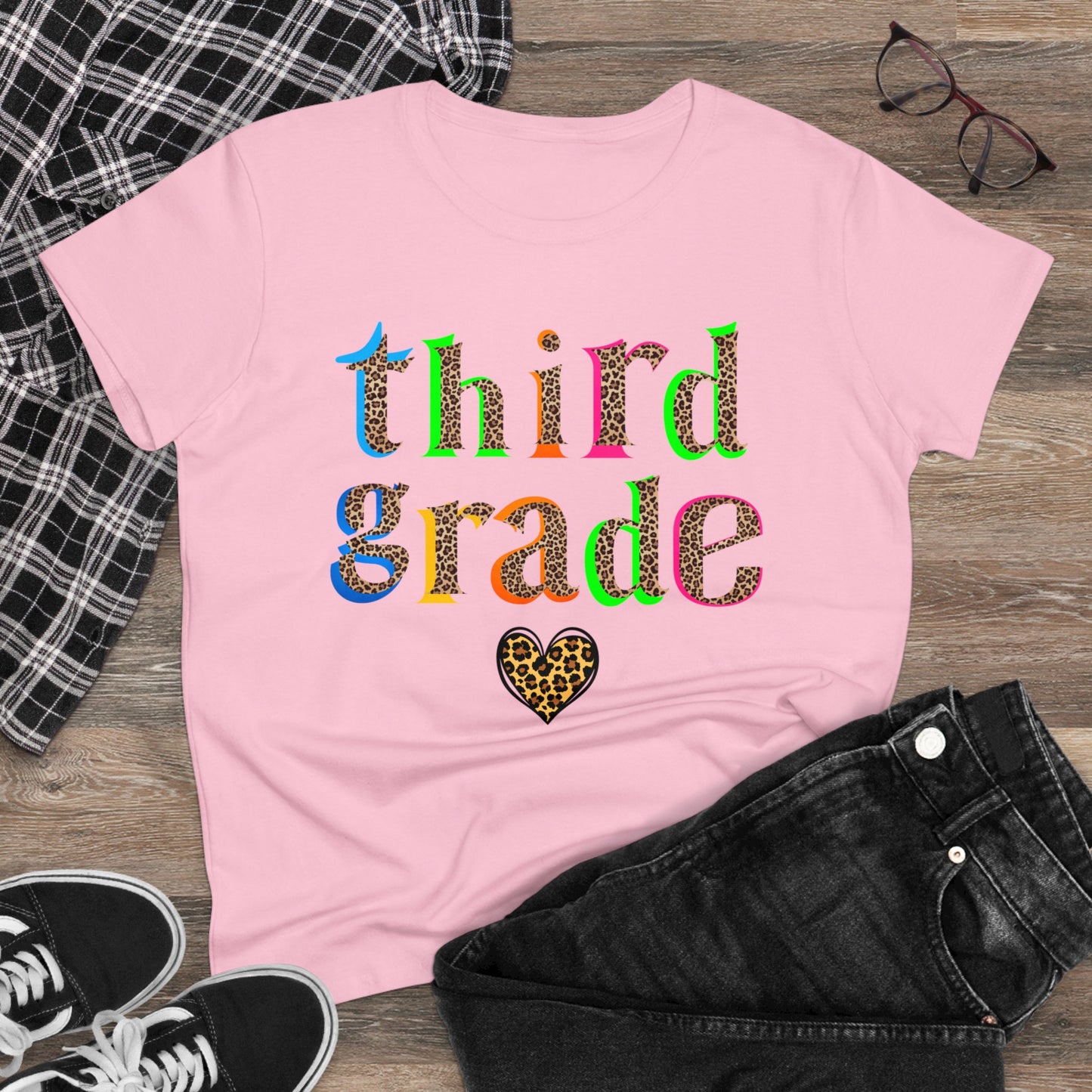 Third Grade Cheetah Print Tee