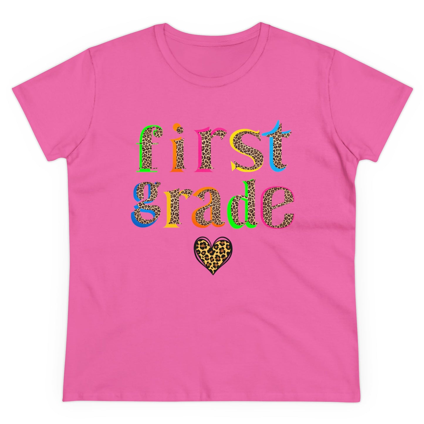 First Grade Cheetah Print Tee Tee