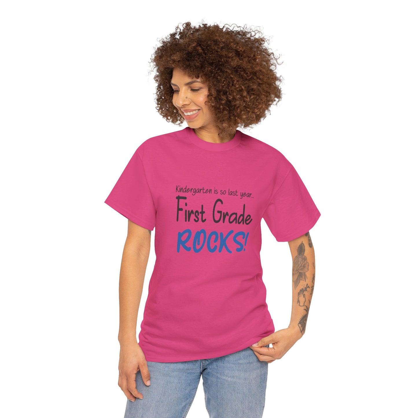 First Grade Rocks Cotton Tee