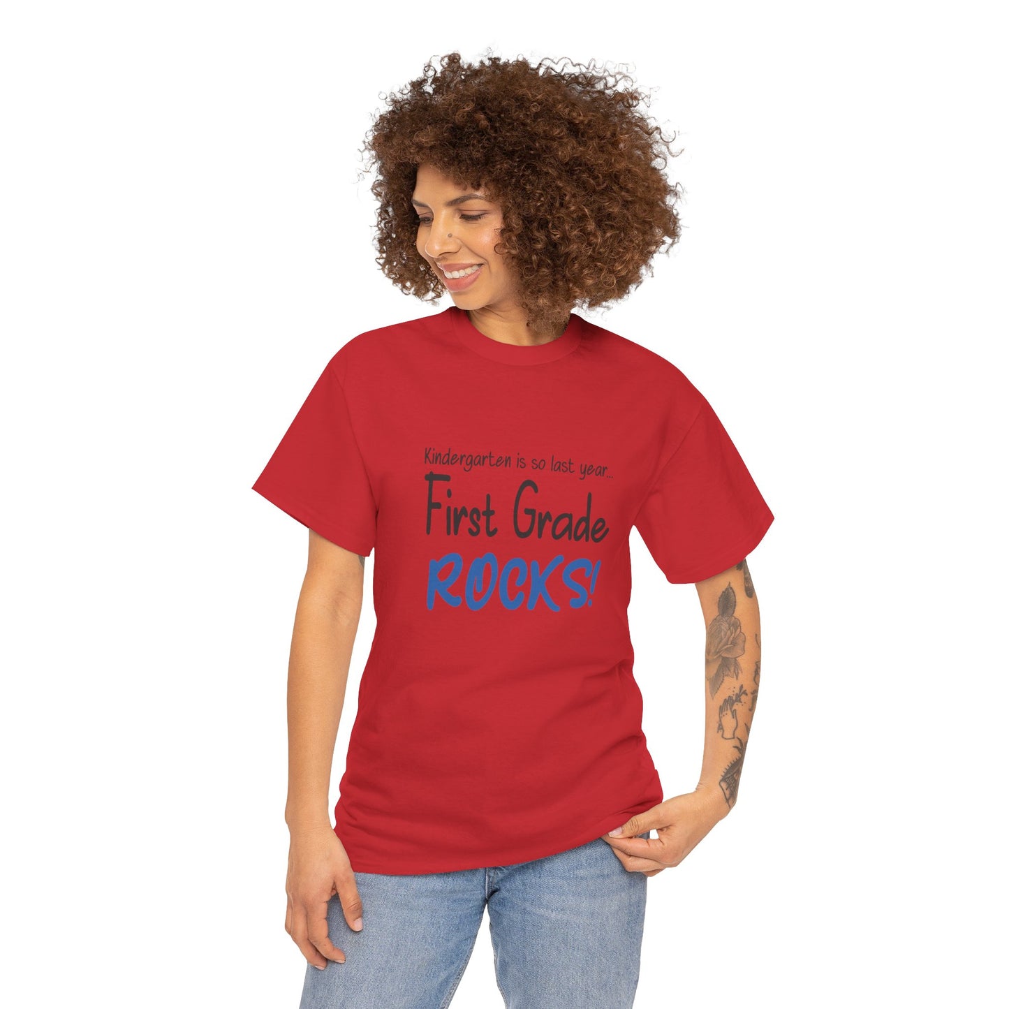 First Grade Rocks Cotton Tee