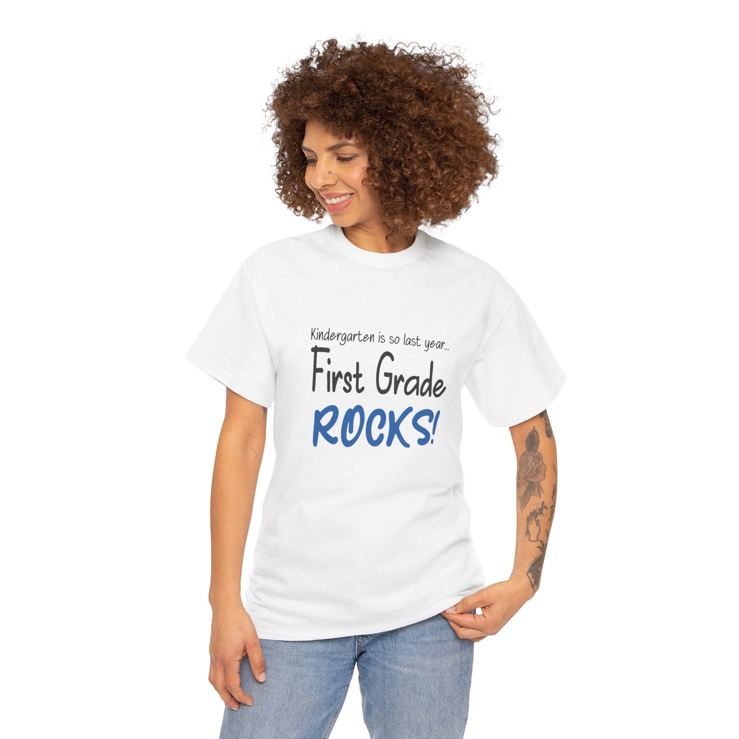 First Grade Rocks Cotton Tee