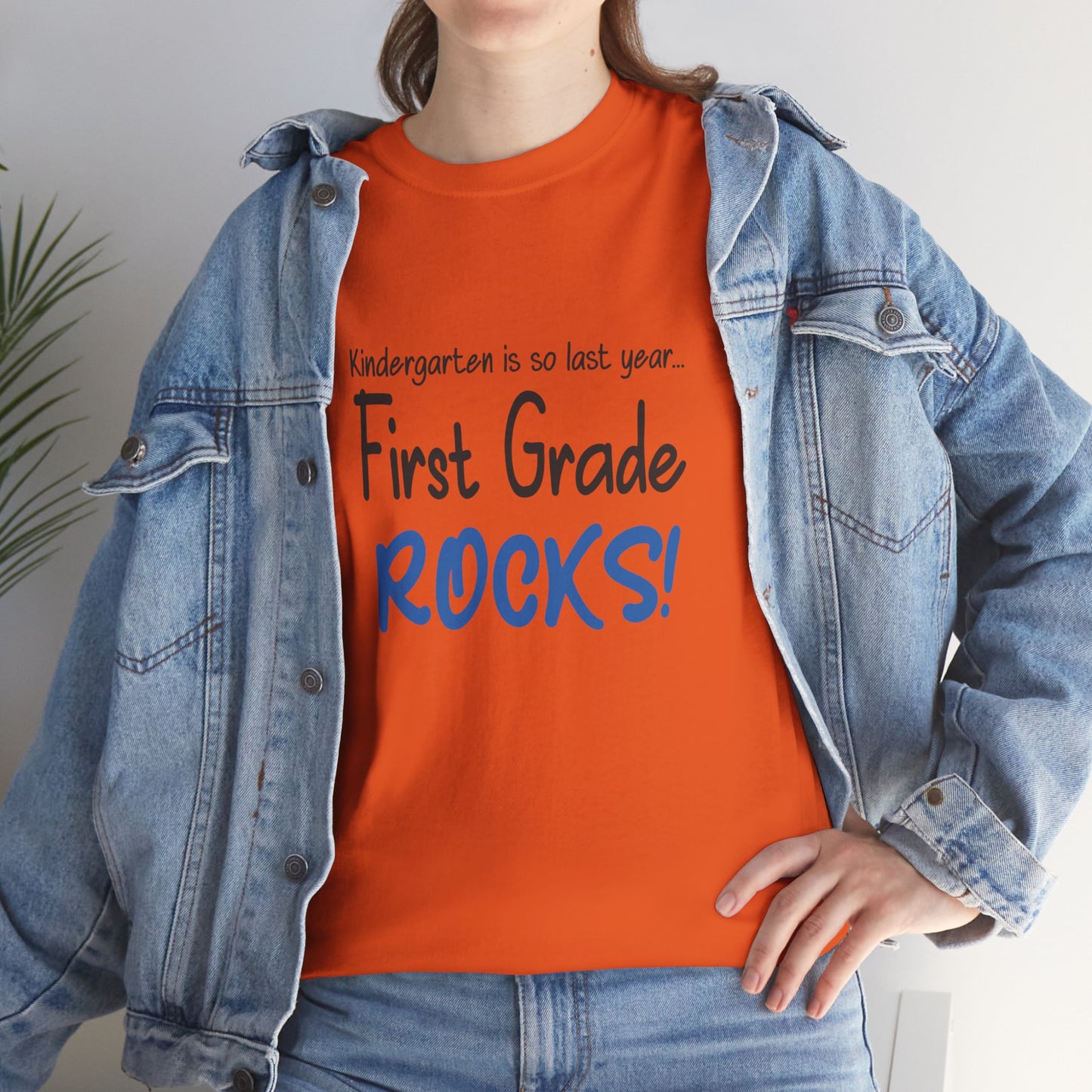 First Grade Rocks Cotton Tee