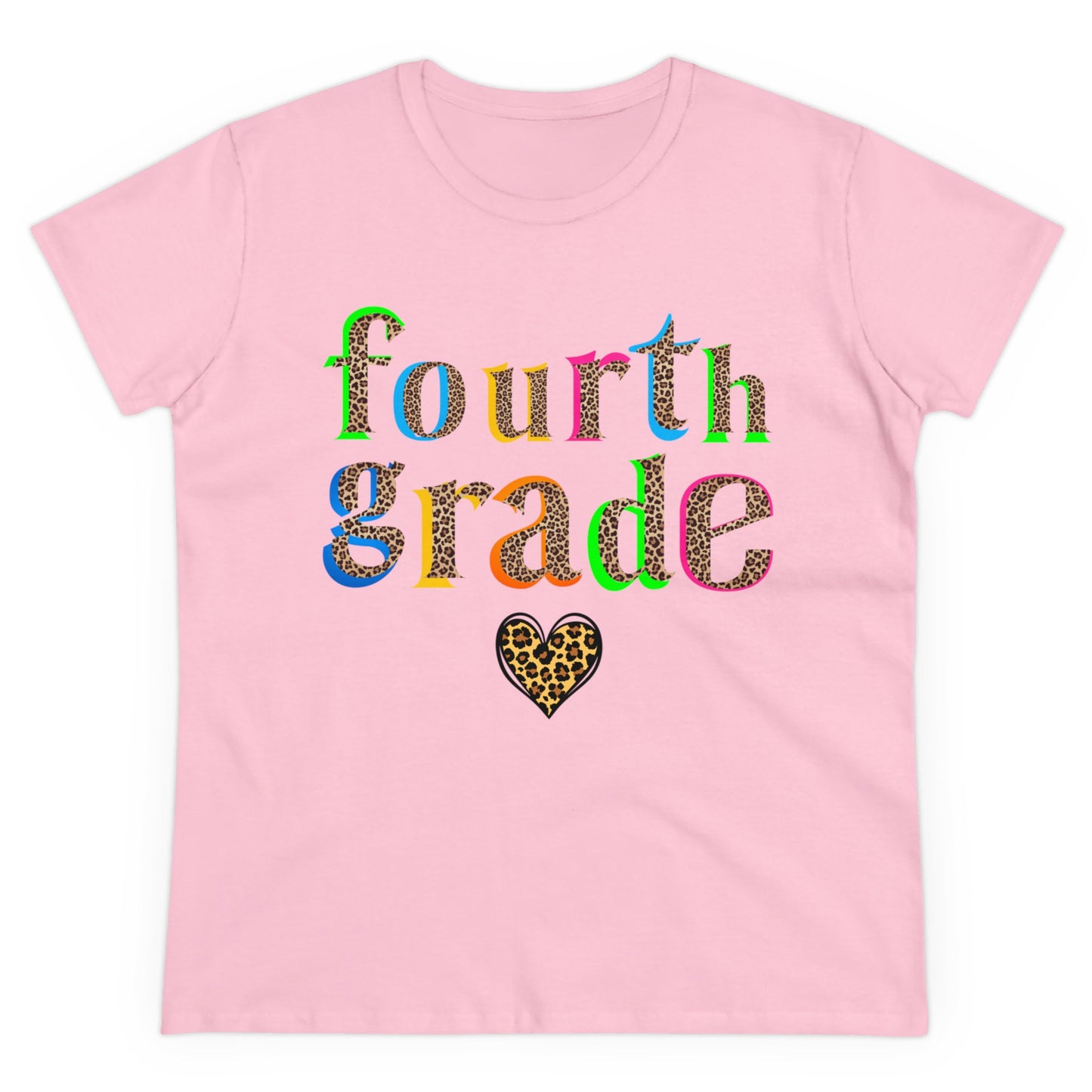 Fourth Grade Cheetah Print Tee