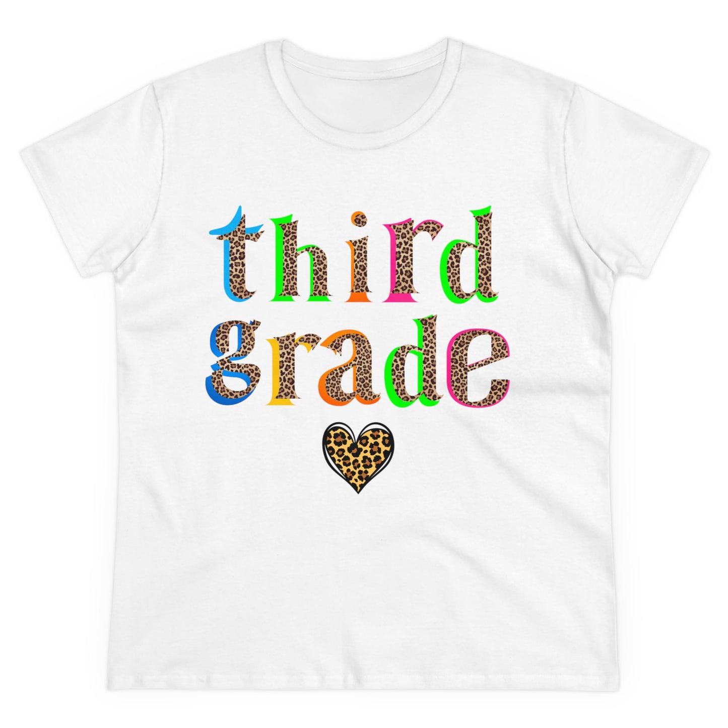 Third Grade Cheetah Print Tee