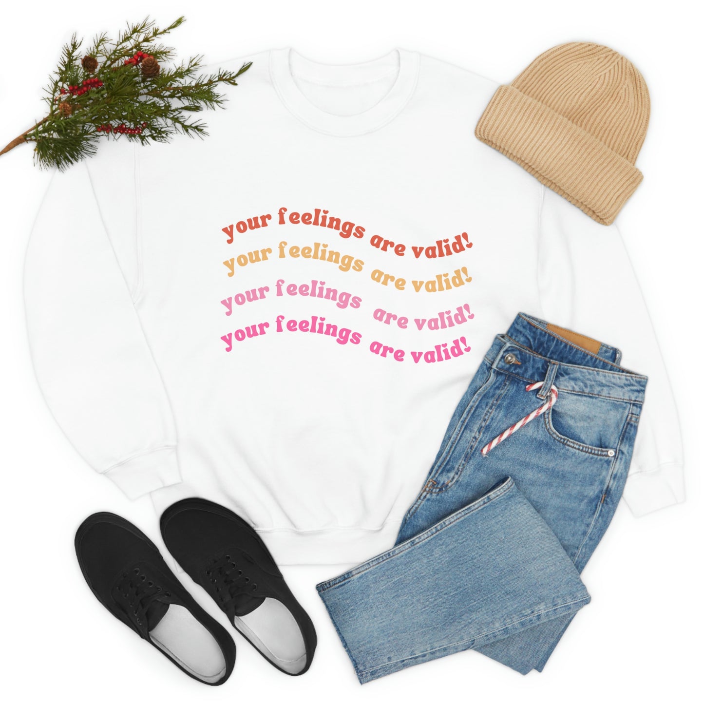 Unisex Heavy Blend™ Positive a affirmation YFAV Crewneck Sweatshirt