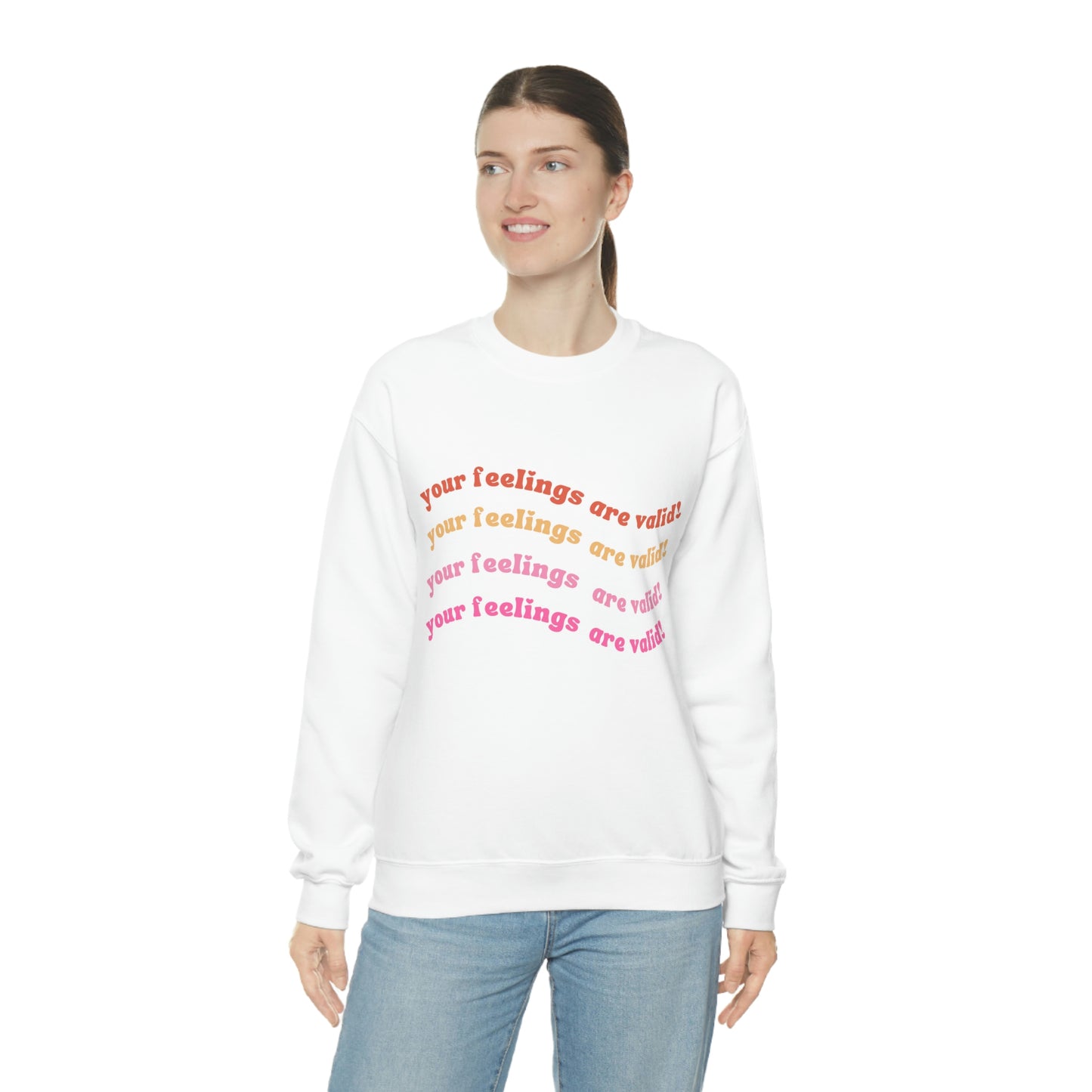 Unisex Heavy Blend™ Positive a affirmation YFAV Crewneck Sweatshirt