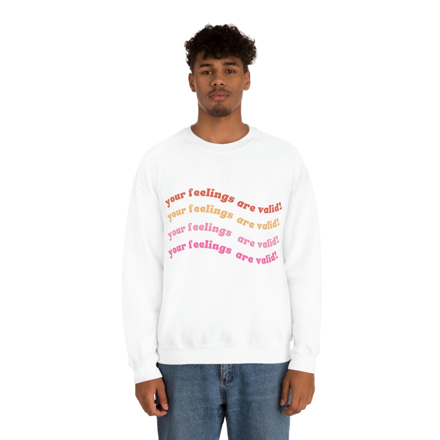 Unisex Heavy Blend™ Positive a affirmation YFAV Crewneck Sweatshirt