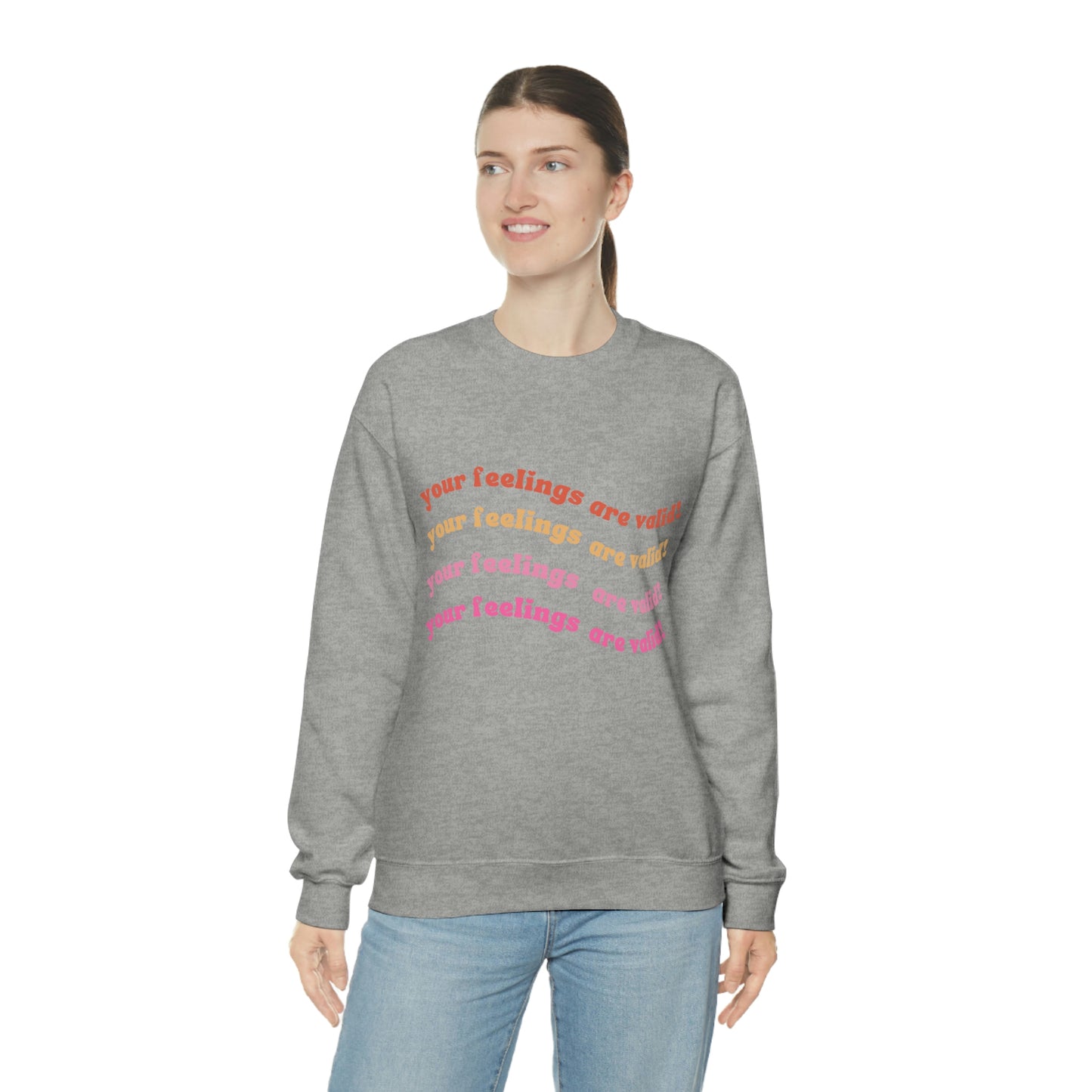 Unisex Heavy Blend™ Positive a affirmation YFAV Crewneck Sweatshirt