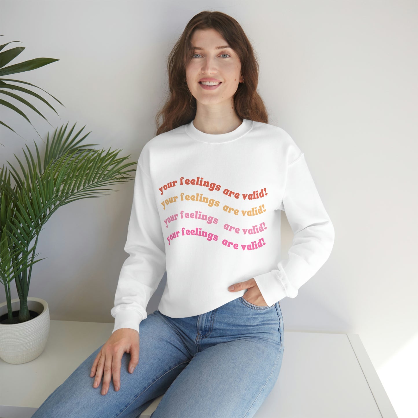 Unisex Heavy Blend™ Positive a affirmation YFAV Crewneck Sweatshirt