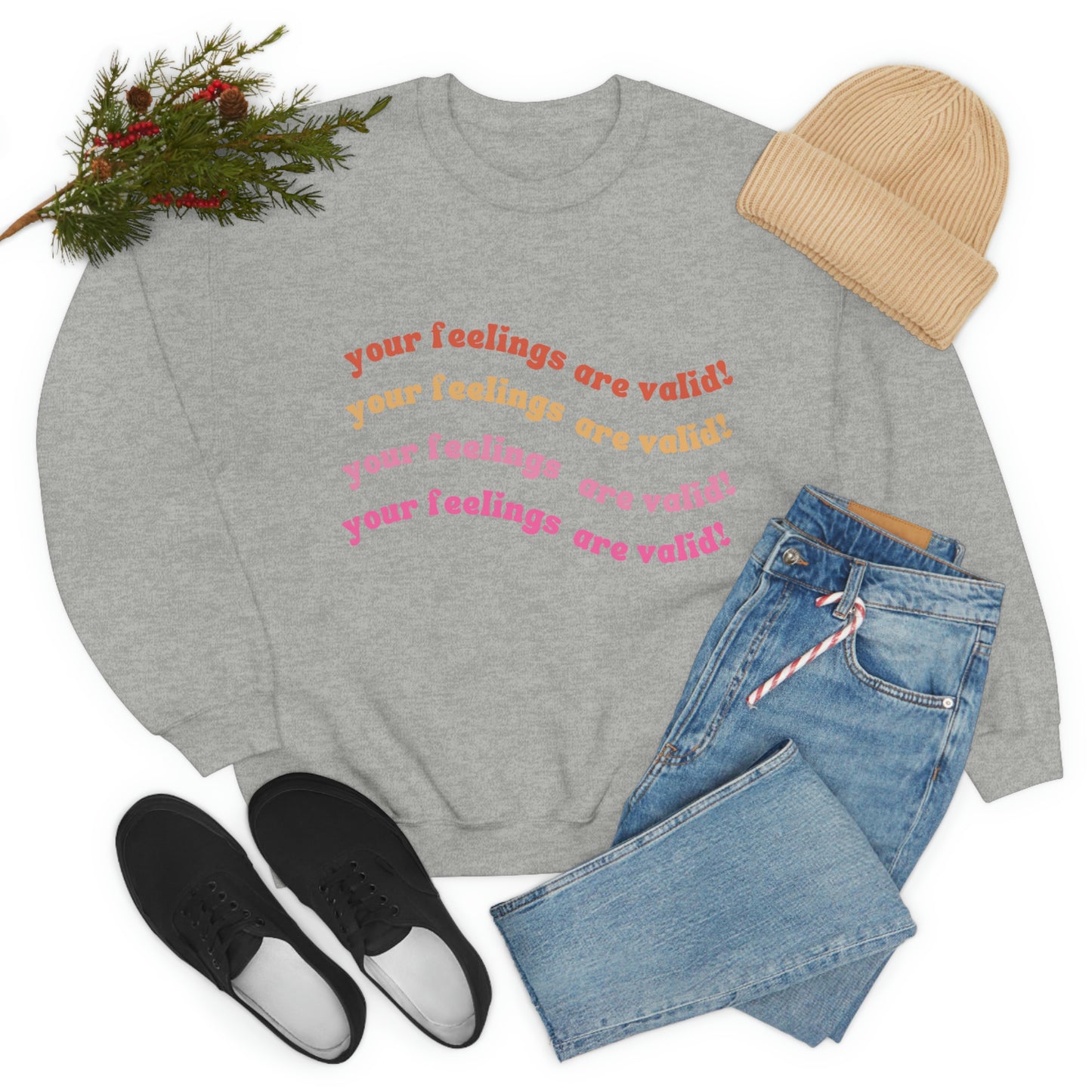 Unisex Heavy Blend™ Positive a affirmation YFAV Crewneck Sweatshirt